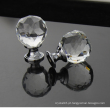 bola de cristal de faceta de alta qualidade lidar com botões de empurrar puxar para o armário, armário, gaveta e armário